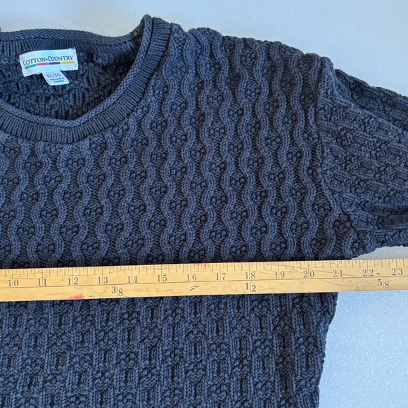 Cotton Country Textured Chunky Knit Pullover Sweater Size - Picture 10 of 13